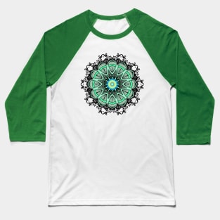 Colorful Abstract Art Mandala Baseball T-Shirt